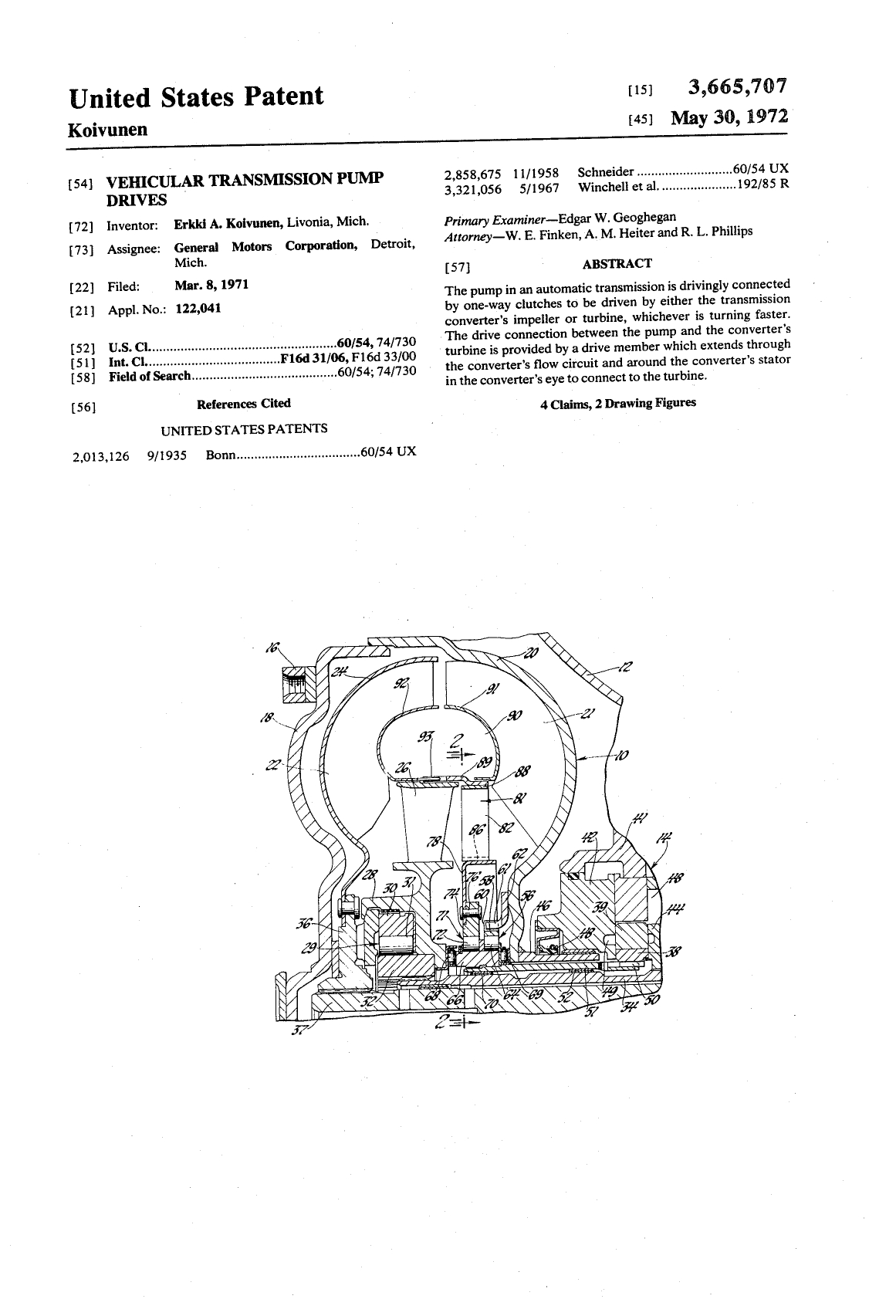 Patent US3665707A Image 1