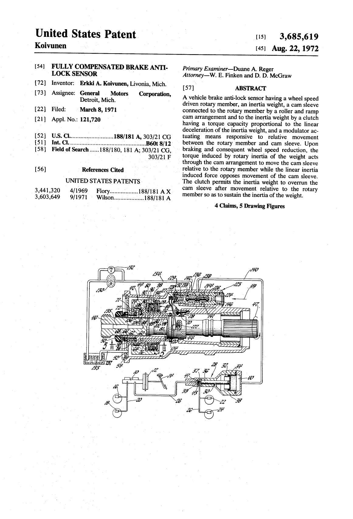 Patent US3685619A Image 1