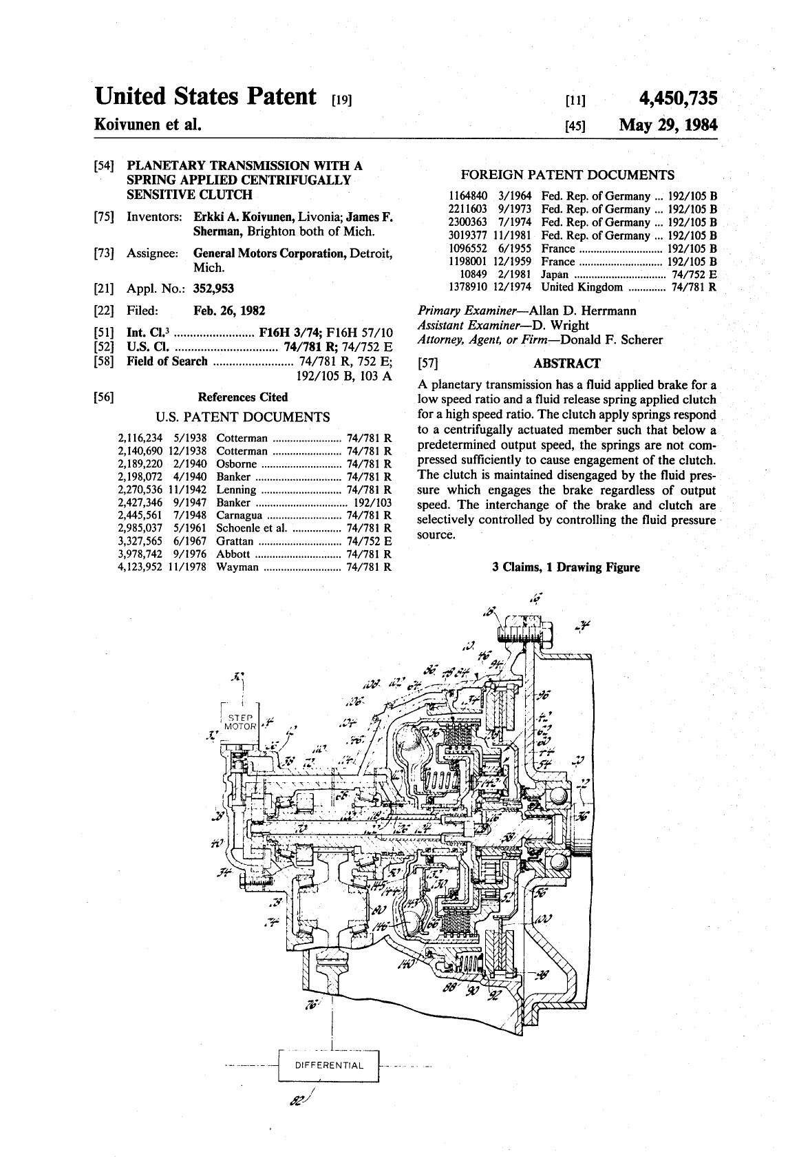 Patent US4450735A Image 1