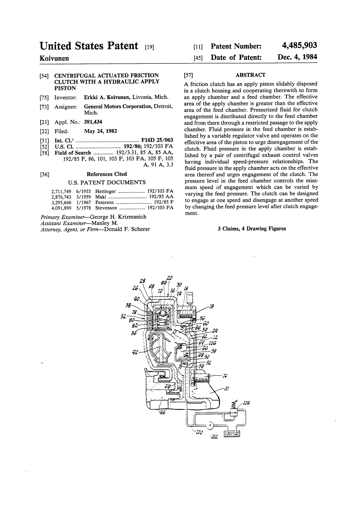 Patent US4485903A Image 1