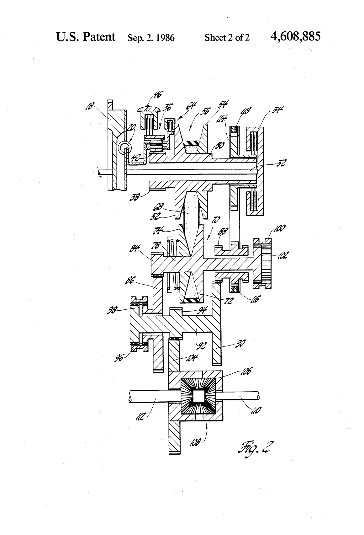 Patent US4608885A Image 3